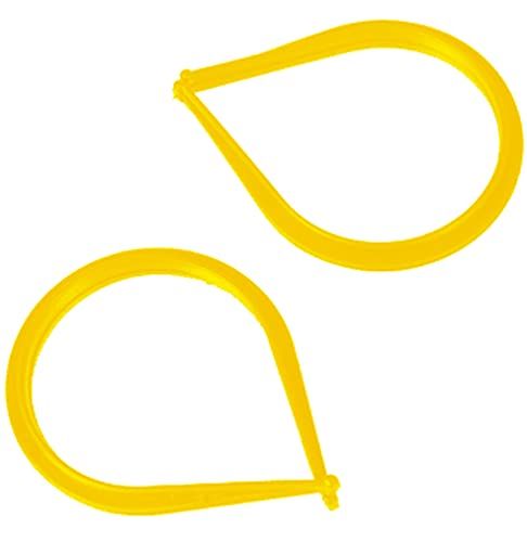 esKapad 2 x fietsbroekklemmen, stijve broek, geel