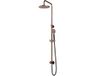 Hotbath Cobber - Stortdoucheset - 200 mm Hoofddouche - 360 mm Hartafstand - Glijstang - Rond Model Handdouche - Geborsteld Koper PVD - Opbouw - 1/2 Inch Aansluiting - V01