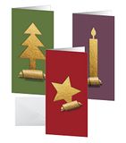 SIGEL DS080 Set kerstkaarten "Cut-Out Style", DL, 10 kaarten incl. enveloppen