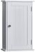 Meuble de salle de bain, meuble suspendu, meuble mural - Panneau de fibres - Blanc - 50 x 30 x 14 cm - Avec porte