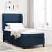 Maison Exclusive - Lit boxspring avec tête de lit, bleu, 90 x 200 cm, rembourré