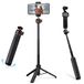 K&F CONCEPT Selfiestick, 175 g, ultralicht telefoonstatief, één-klik-uitklapfunctie, uitschuifbaar tot 65 cm, 360° draaibare kop, compatibel met mobiele telefoons, Pocket 4/3 en actiecamera's