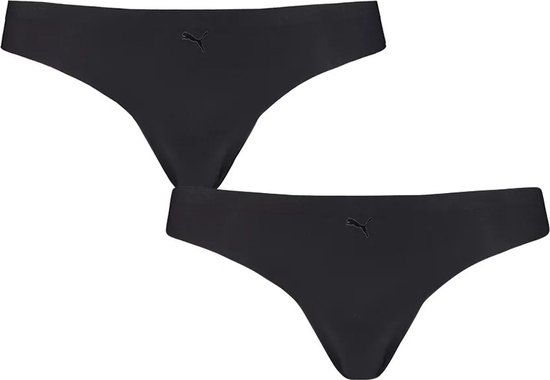 Puma 2-pack naadloze dames strings - Invisible - Zwart - Maat M