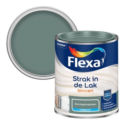 FLEXA Strak in de Lak zijdeglans eucalyptusgroen 750ml