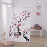 Homestyle4u Kamerscherm - 132x175 cm - wit - 3-delig