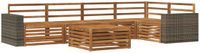 vidaXL - Bankenset - 6-delig - Naturel - Massief Acacia Hout