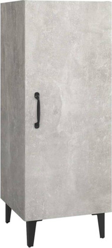 vidaXL Dressoir 34,5x34x90 cm bewerkt hout betongrijs