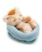 NICI Knuffeldier, leeuw, slapend in mandje, bruin, 12 cm