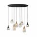 Searchlight DIVINE Pendel Hanglamp 8 Lichts Metaal Zwart