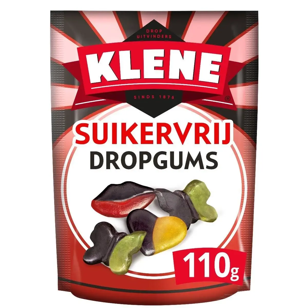 Klene Dropgums Suikervrij, 110 gram