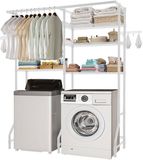 VEVOR Opbergrek Boven Wasmachine/Droger, Dubbele Rij, 6 Lagen, Wit