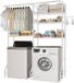 VEVOR Opbergrek Boven Wasmachine/Droger, Dubbele Rij, 6 Lagen, Wit