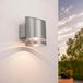Ledvion - Lampe murale LED solaire Elara - 3000K - IP44 - Inox