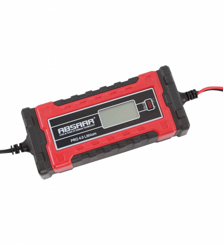 Absaar PRO Acculader 6/12 Volt - 4 Ampere - microprocessor gestuurd