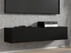 BINTO Meuble tv-hifi 2 portes 140 cm noir/noir phanton