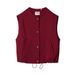 POM Amsterdam gilet - donkerrood