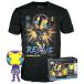 Funko The Avengers - Marvel POP! & Tee Box Rescue Blacklight Verzamelfiguur & Tshirt Set - S - Zwart