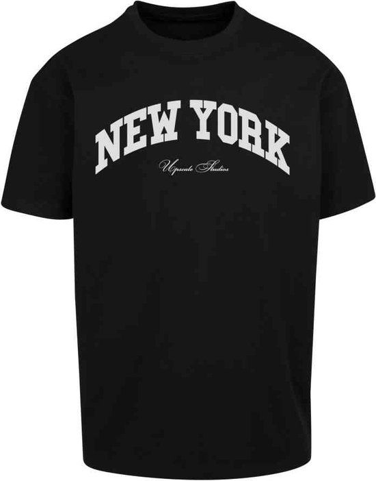 Mister Tee New York College Oversize T-shirt - Zwart - Heren - XS