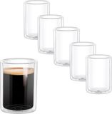 Wilmax England Thermo Glass - Dubbelwandige Koffie en Theeglazen - 200 ml - Set van 6 - Borosilicaatglas