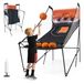 COSTWAY machine de basket-ball 8-en-1, support de basket-ball électrique, pliable, machine de tir avec 4 balles, 8 modes de jeu, pompe à air pour 2 joueurs