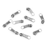 cyclingcolors 10 x vervangende ritssluiting-reparatieset voor ritssluiting hoofd nr. 5 schuivers voor kleding, tassen, jassen, tassen, koffers, jeans, nikkel
