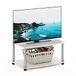 Furinno No Tools 2-Tier Verhoogde TV Stand, Hout, Wit Eik/Chroom