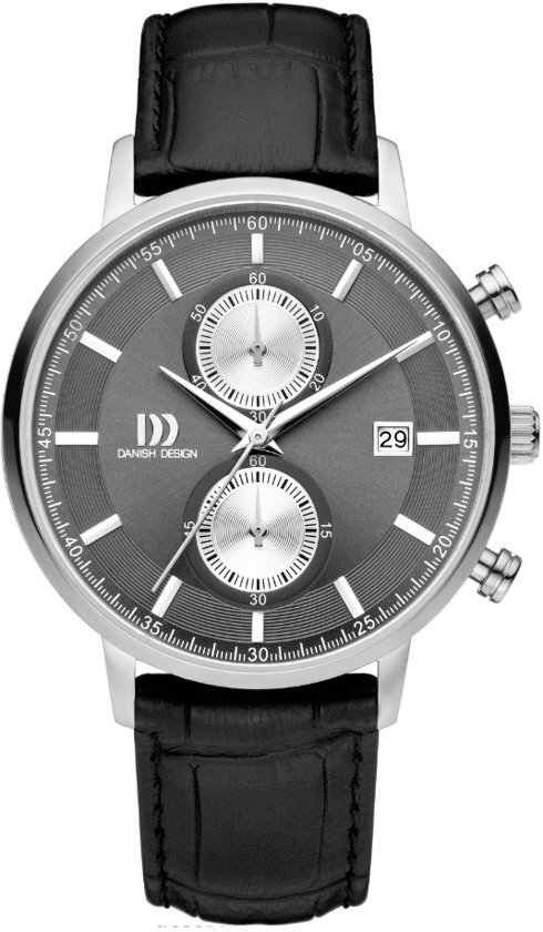 Danish Design IQ14Q1215 horloge heren - zwart - edelstaal