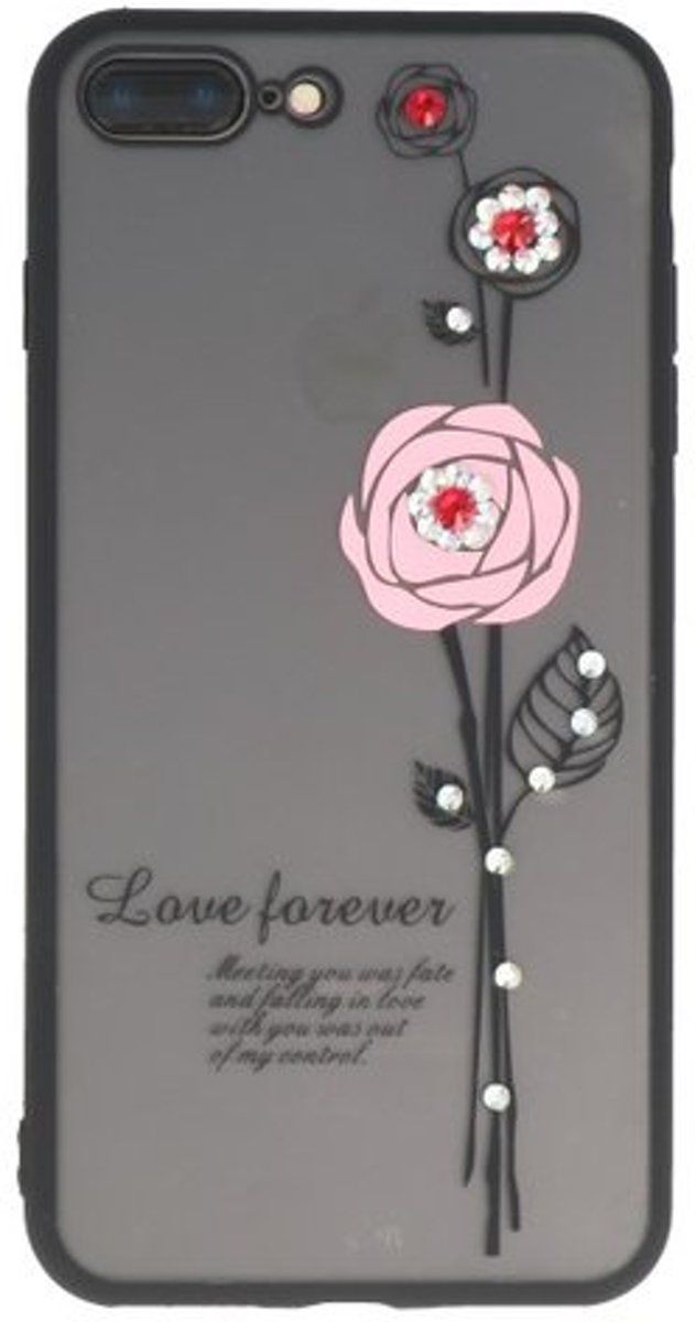 Best Cases Roze Love Forever back case Hoesje voor Apple iPhone 7 / 8 Plus