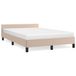 vidaXL Cadre de lit avec tête de lit sans matelas Cappuccino 140x190 cm