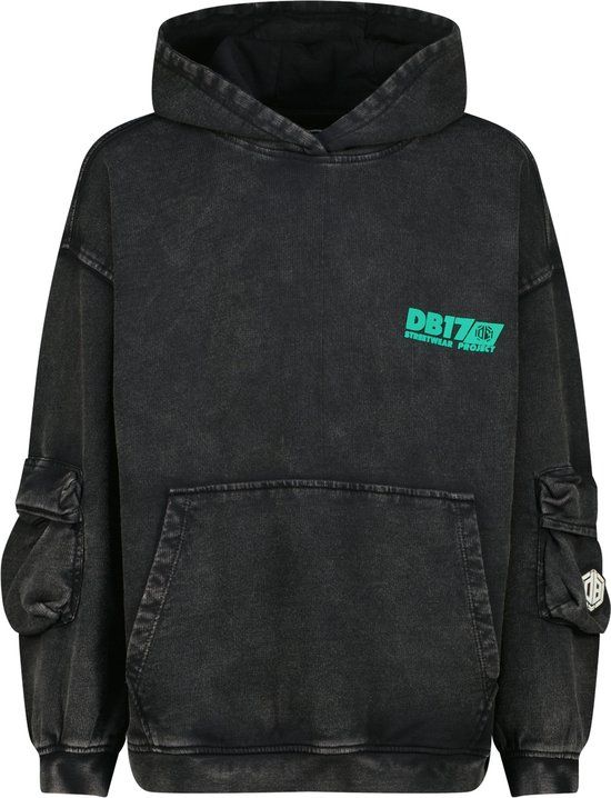 Vingino Mocco Jongens Hoodie Katoen Deep Black Maat 6