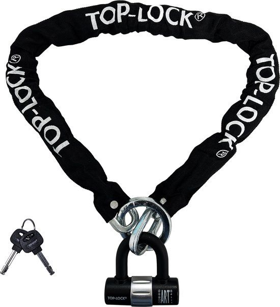 Top-Lock ART 3 Scooterslot / Brommerslot - Kettingslot 120cm - Zwart - ART3 Keurmerk