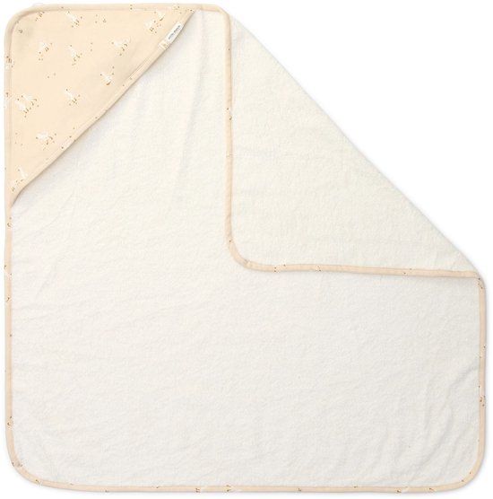 Little Dutch Badcape Little Goose Wit 75x75 cm Biologisch Katoen