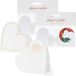 PartyDeco naamkaartjes/plaatskaartjes Hart - Bruiloft - wit/goud - 50 stuks