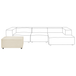 Beliani APRICA - Ottoman - Beige - Linen