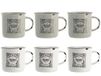 6 jumbo-mokken in vintage-stijl, verschillende cc410