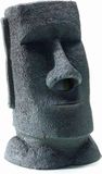 Pureday Zakdoek dispenser Moai in stenen look, kunststof, grijs, ca. 34 cm hoog