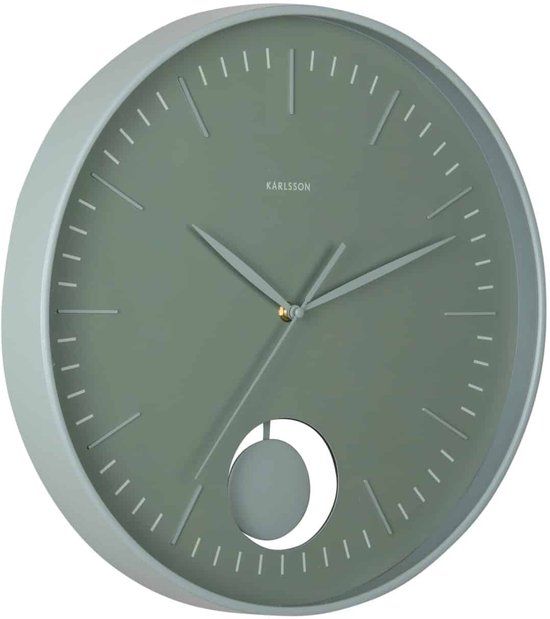 Karlsson Wandklok Grato Pendulum - Jungle groen - Ø40.6cm