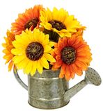 Kunstbloem Zonnebloemen in Gieter Herfstbloemstuk