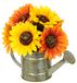 Kunstbloem Zonnebloemen in Gieter Herfstbloemstuk