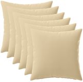 vidaXL - Kussensloop - 6 stuks - HEERLEN - Beige - 30 x 30 cm - Polyester
