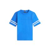 Tommy Hilfiger T-shirt blauw Jongens Katoen Ronde hals Meerkleurig - maat 176