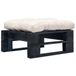 vidaXL Pouf de jardin avec coussin couleur sable bois de palette noir