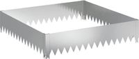 vidaXL Gazonrand 100 x 100 x 20 cm Staal Zilverkleurig