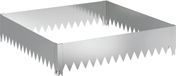 vidaXL Gazonrand 100 x 100 x 20 cm Staal Zilverkleurig
