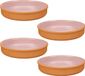 La Dehesa Tapas serveerschaal - 4x stuks - terracotta - roze - D23 x H4 cm