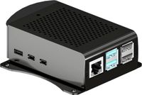 Joy-it RB-AlucaseP5-06B SBC-behuizing Geschikt voor serie: Raspberry Pi Met bevestigingslasplaat Zwart