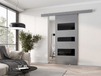 CORWEL Porte coulissante 96 cm gris