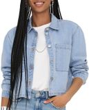 JDY JDYMARLY L/S BOXY SHACKET DNM NOOS Dames Denim Blouse