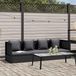 Maison Exclusive - Lit De Jardin Avec Coussin Et Oreiller Résine Tressée Noir