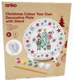 Playgo Ontbijtbordjes schilderen - Kerst opdruk met verf en penseeltje